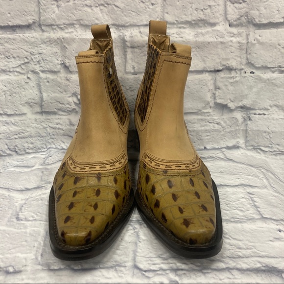 Donato Marrone Cowboy Ankle Boots Men’s Size 8D - Picture 3 of 14